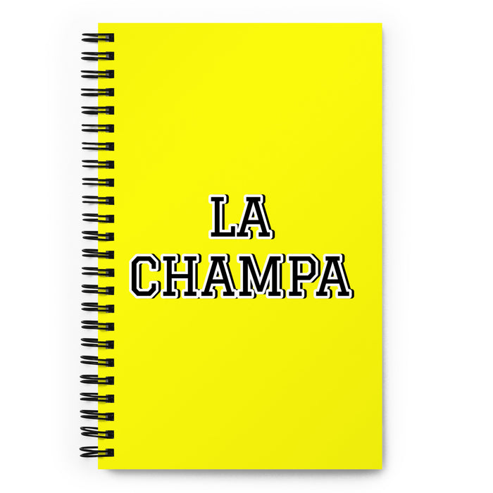 La Champa The Shack Lover | Yellow Spiral Notebook, 140 Dotted Sheets | Funny Gift Idea Home Office Work | Mexican Spanish Pride Gift