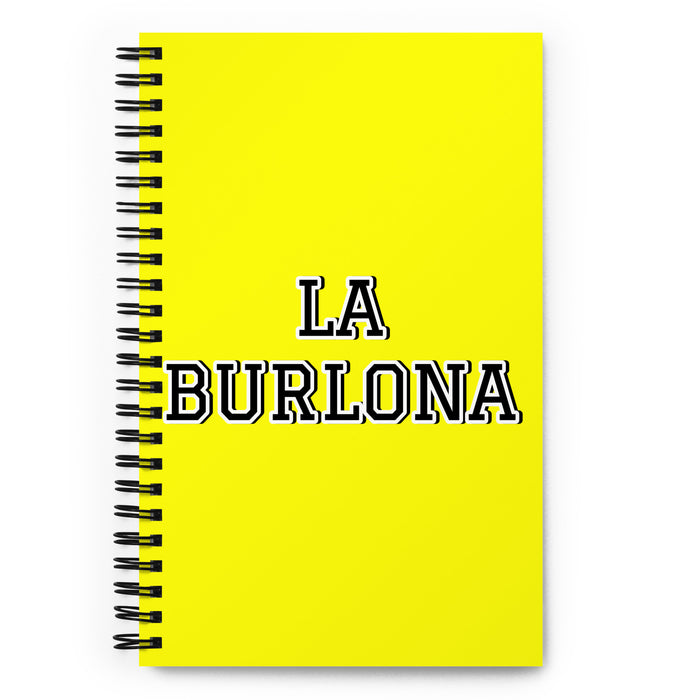 La Burlona The Joker | Yellow Spiral Notebook, 140 Dotted Sheets | Funny Gift Idea Home Office Work | Mexican Spanish Pride Gift