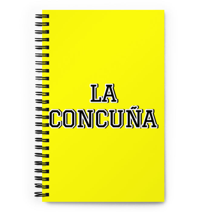 La Concuña The Sister-In-Law'S Sister / The Brother-In-Law'S Brother | Yellow Spiral Notebook, 140 Dotted Sheets | Funny Gift Idea Home Office Work | Mexican Spanish Pride Gift