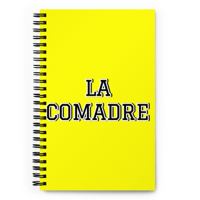 La Comadre The Co-Mother / The Co-Father (Relationship Between Godparents And Parents) | Yellow Spiral Notebook, 140 Dotted Sheets | Funny Gift Idea Home Office Work | Mexican Spanish Pride Bingo