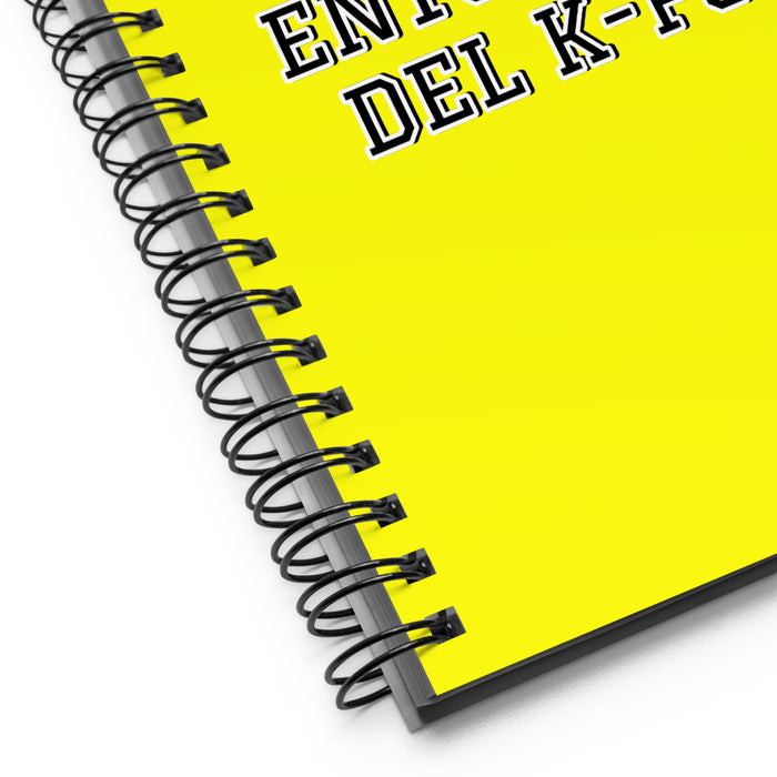 La Entusiasta Del K-Pop The K-Pop Enthusiast | Yellow Spiral Notebook, 140 Dotted Sheets | Funny Gift Idea Home Office Work | Mexican Spanish Pride Gift