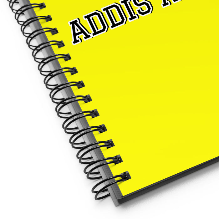 La Addis Abeba The Addis Ababa Resident | Yellow Spiral Notebook, 140 Dotted Sheets | Funny Gift Idea Home Office Work | Mexican Spanish Pride Gift