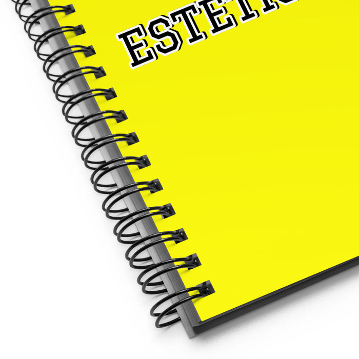 La Esteticista The Beautician | Yellow Spiral Notebook, 140 Dotted Sheets | Funny Gift Idea Home Office Work | Mexican Spanish Pride Gift