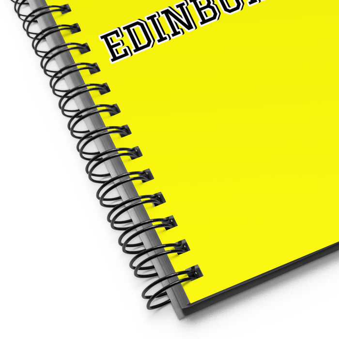 La Edinburguesa The Edinburgh Resident | Yellow Spiral Notebook, 140 Dotted Sheets | Funny Gift Idea Home Office Work | Mexican Spanish Pride Gift