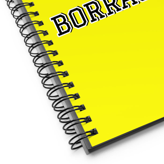 La Borracha The Drunkard | Yellow Spiral Notebook, 140 Dotted Sheets | Funny Gift Idea Home Office Work | Mexican Spanish Pride Gift