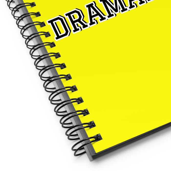 La Dramática The Dramatic One | Yellow Spiral Notebook, 140 Dotted Sheets | Funny Gift Idea Home Office Work | Mexican Spanish Pride Gift