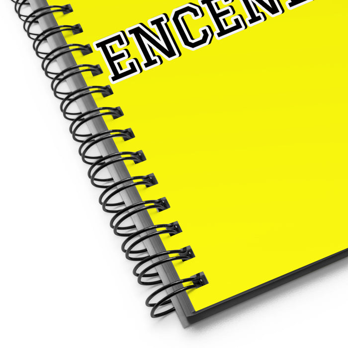 La Encendida The Fired Up One | Yellow Spiral Notebook, 140 Dotted Sheets | Funny Gift Idea Home Office Work | Mexican Spanish Pride Gift