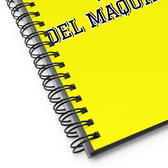 La Diva Del Maquillaje The Makeup Diva | Yellow Spiral Notebook, 140 Dotted Sheets | Funny Gift Idea Home Office Work | Mexican Spanish Pride Gift