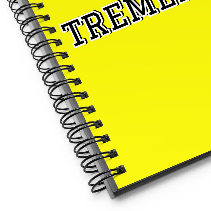 La Tremenda The Terrific One | Yellow Spiral Notebook, 140 Dotted Sheets | Funny Gift Idea Home Office Work | Mexican Spanish Pride Gift