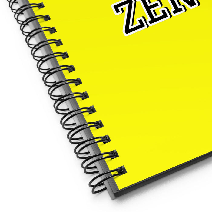 La Zen The Zen Practitioner | Yellow Spiral Notebook, 140 Dotted Sheets | Funny Gift Idea Home Office Work | Mexican Spanish Pride Gift