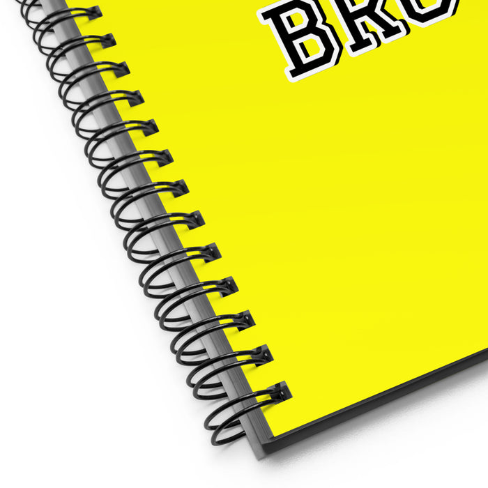 La Bro The Bro | Yellow Spiral Notebook, 140 Dotted Sheets | Funny Gift Idea Home Office Work | Mexican Spanish Pride Gift