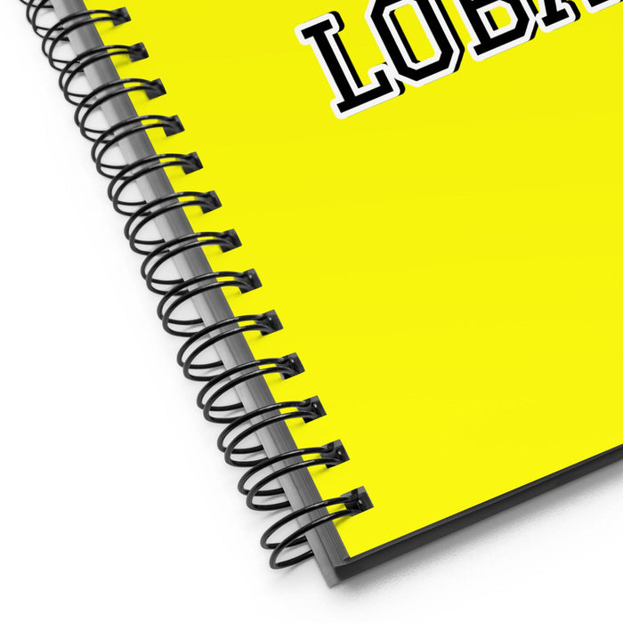 La Loba The Wolf | Yellow Spiral Notebook, 140 Dotted Sheets | Funny Gift Idea Home Office Work | Mexican Spanish Pride Gift