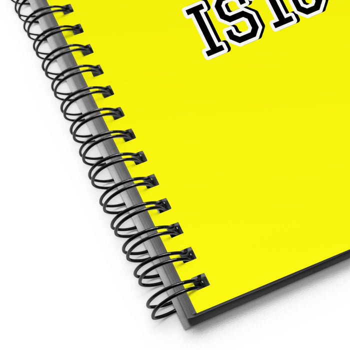 La Istj The Logistician | Yellow Spiral Notebook, 140 Dotted Sheets | Funny Gift Idea Home Office Work | Mexican Spanish Pride Gift