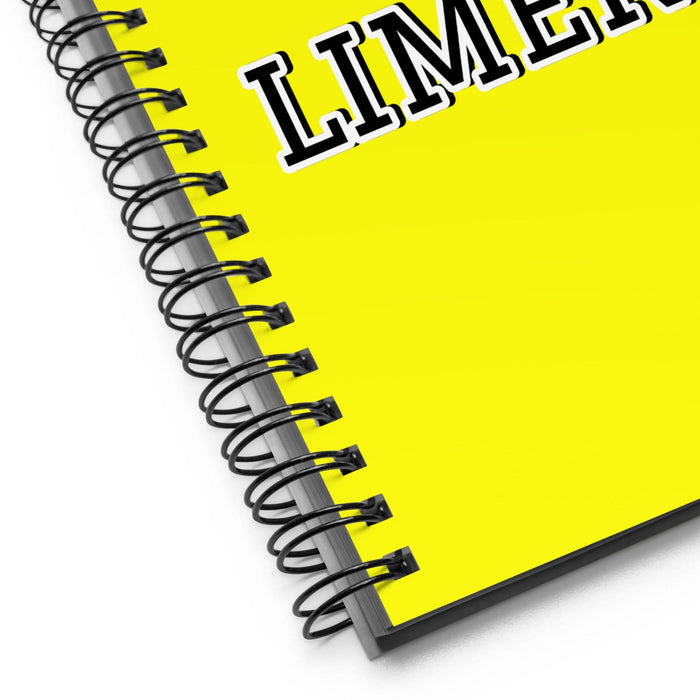 La Limeña The Lima Resident | Yellow Spiral Notebook, 140 Dotted Sheets | Funny Gift Idea Home Office Work | Mexican Spanish Pride Gift