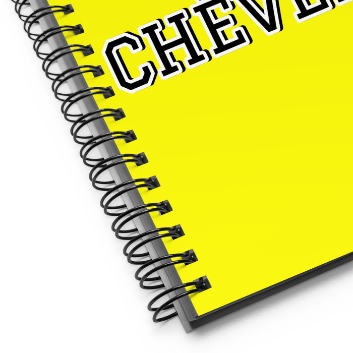 La Chévere The Cool One | Yellow Spiral Notebook, 140 Dotted Sheets | Funny Gift Idea Home Office Work | Mexican Spanish Pride Gift