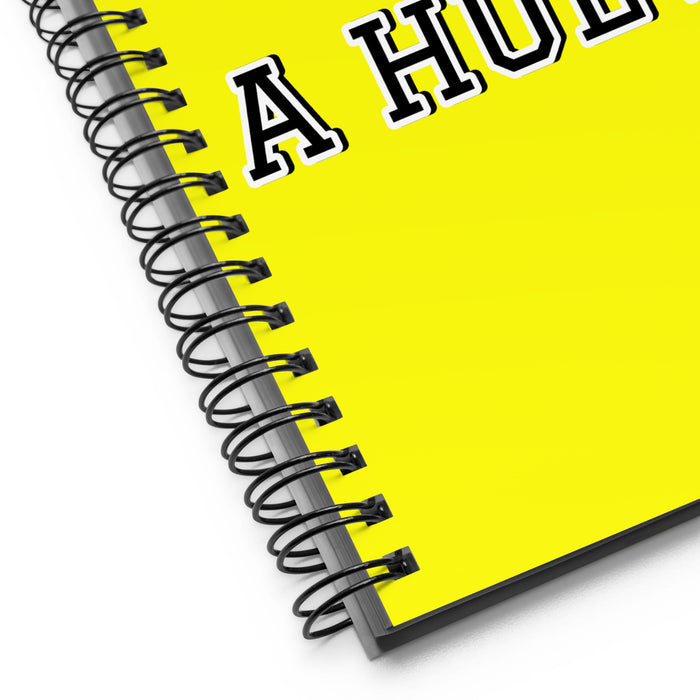 La A Huevo The Hell Yeah | Yellow Spiral Notebook, 140 Dotted Sheets | Funny Gift Idea Home Office Work | Mexican Spanish Pride Gift