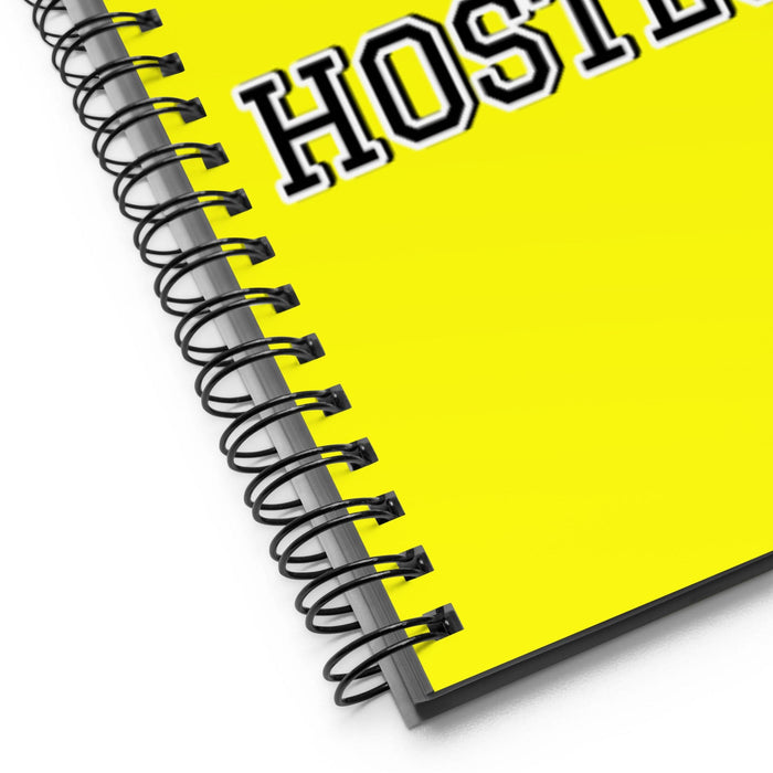 La Hostess The Host/Hostess | Yellow Spiral Notebook, 140 Dotted Sheets | Funny Gift Idea Home Office Work | Mexican Spanish Pride Gift