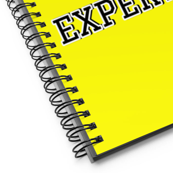 La Experta The Expert | Yellow Spiral Notebook, 140 Dotted Sheets | Funny Gift Idea Home Office Work | Mexican Spanish Pride Gift