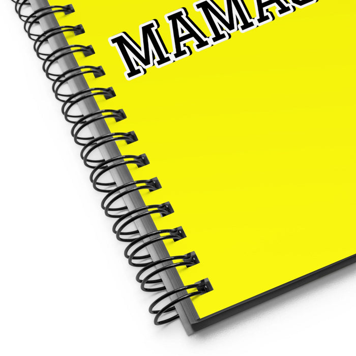 La Mamacita The Attractive One | Yellow Spiral Notebook, 140 Dotted Sheets | Funny Gift Idea Home Office Work | Mexican Spanish Pride Gift