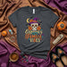 Spooky Familia Vibes Day of the Dead Sugar Skull Witch Hat T-Shirt, Halloween Dia de Muertos Family Matching Tee, Mexican Flowers Holiday Unisex Shirt Mexicada
