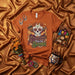 Spooky Pero Con Sazón Dia de los Muertos Sugar Skull T-Shirt, Day of the Dead Shirt, Fall Halloween Tee, Calavera with Marigold Flowers and Mexican Mugs, Unisex Graphic Top Mexicada