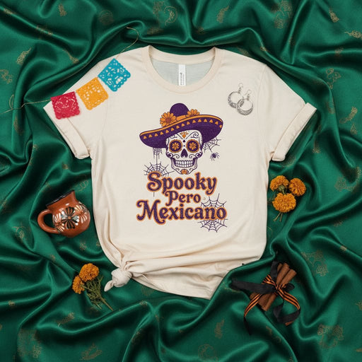 Spooky Pero Mexicano Shirt, Dia de los Muertos Sugar Skull T-Shirt, Funny Halloween Tee, Catrina Sombrero Gift, Unisex Fall Apparel, Calavera Festival Clothing Mexicada