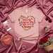 Taken By Someone Who Loves Chisme Shirt, Funny Latina Valentine's Day Gift, Corazón, Mexican Candy, Avocado, Carrot, Roses, Conchas, Spanish English Mix T-Shirt for Women, Men, Unisex, Pink Tee with Red Heart Design. Mexicada