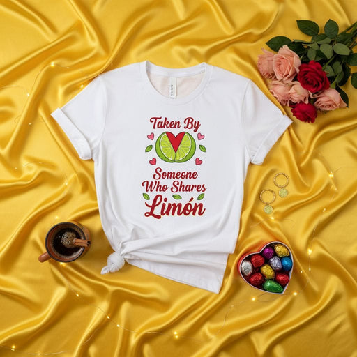 Taken By Someone Who Shares Limón T-Shirt, Funny Couple Gift, Mexican Lime Love Pun Shirt, Valentines Day Shirt, Anniversary Gift Tee, Matching Shirts for Him and Her Mexicada