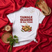 Tamale Season is All Year T-Shirt, Funny Tamales Shirt, Mexican Food Lover Gift, Latina Apparel, Christmas Holiday Tamalada Fiesta Tee, Spicy Chili Peppers Graphic, Unisex Culinary Top Mexicada
