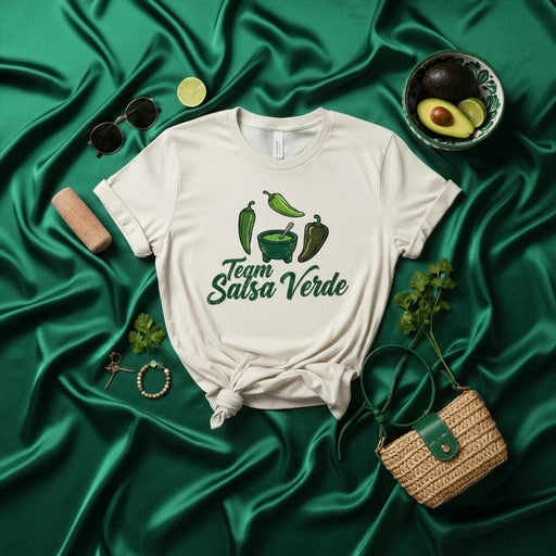 Team Salsa Verde Shirt, Mexican Food Lover Gift, Spicy Pepper T-Shirt, Cinco de Mayo Apparel, Guacamole and Chile Verde Fan Tee, Unisex Graphic Top for Cooking and Fiesta Mexicada