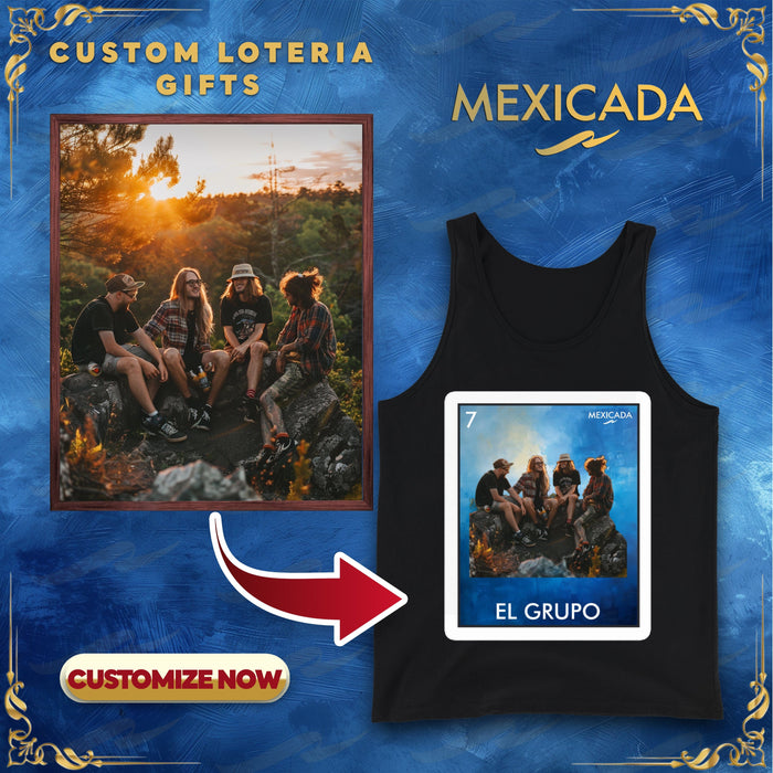 The Custom Personalized Loteria Bingo Card Men's Tank Top | Pick the Design and Text! printful