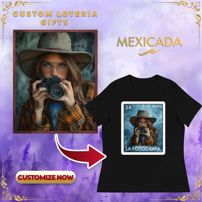 The Custom Personalized Loteria Bingo Card Women's Relaxed Shirt | Pick the Design and Text! printful