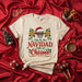 This Is My Navidad Full of Chisme Shirt, Funny Day of the Dead Santa Sugar Skull Christmas T-Shirt, Poinsettia Holiday Family Gossip Tee, Unisex X-Mas Gift Mexicada