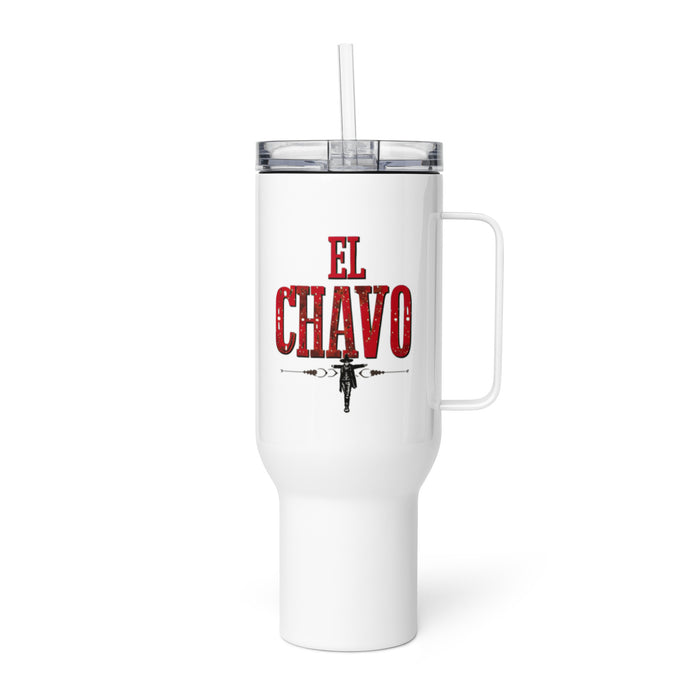 El Chavo Exclusive Art Piece Travel Mug With Handle For Water, Iced Tee Or Coffee | Funny Cute Gift Idea Home Office Work | Mexican Spanish Pride | E1