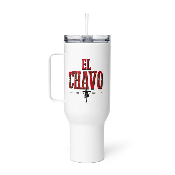 El Chavo Exclusive Art Piece Travel Mug With Handle For Water, Iced Tee Or Coffee | Funny Cute Gift Idea Home Office Work | Mexican Spanish Pride | E1