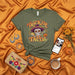 Trick or Tacos Shirt, Funny Halloween Sugar Skull Day of the Dead Costume Tee, Spooky Skeleton Eating Taco & Holding Pumpkin Graphic Unisex T-Shirt Mexicada