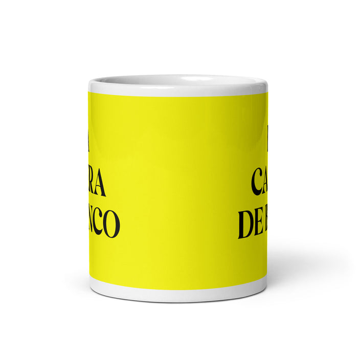 La Cajera De Banco The Bank Teller Funny Home Office Work Coffee Mug Mexican Spanish Pride Gift White Glossy Cup Yellow Card Mug