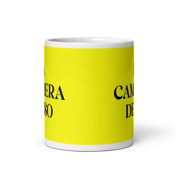 La Camarera De Piso The Housekeeper Funny Home Office Work Coffee Mug Mexican Spanish Pride Gift White Glossy Cup Yellow Card Mug