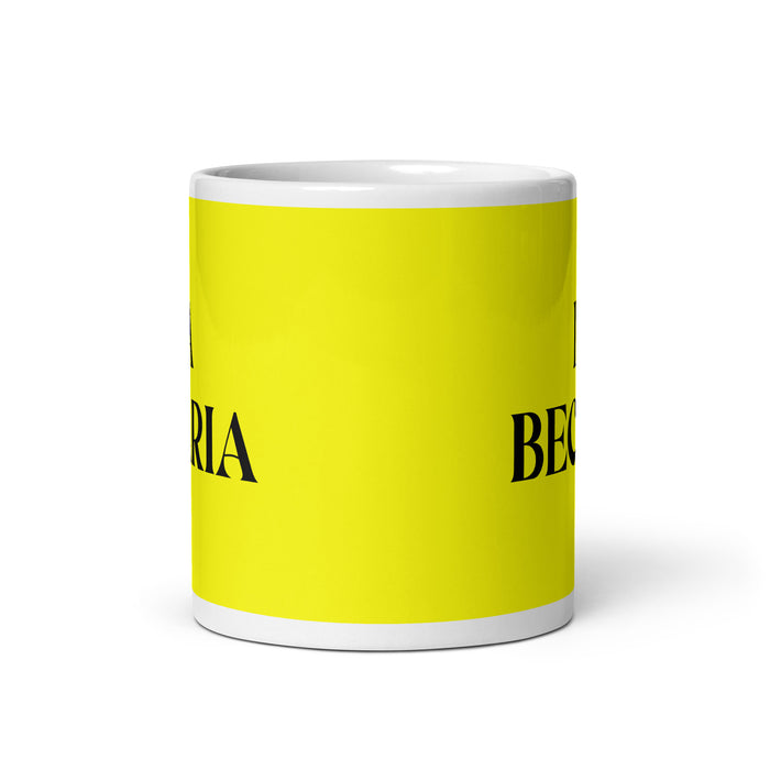 La Becaria The Intern Funny Home Office Work Coffee Mug Mexican Spanish Pride Gift White Glossy Cup Yellow Card Mug