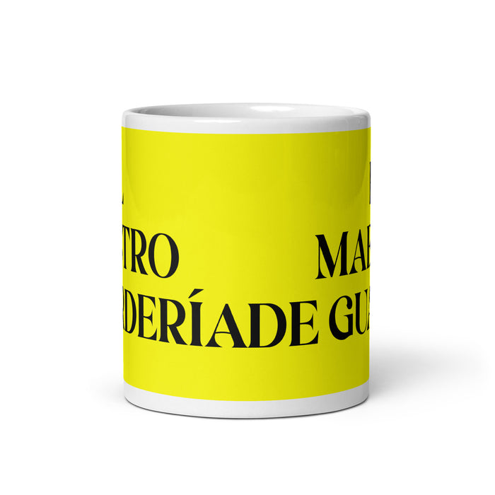 El Maestro De Guardería The Daycare Teacher Funny Home Office Work Coffee Mug Mexican Spanish Pride Gift White Glossy Cup Yellow Card Mug