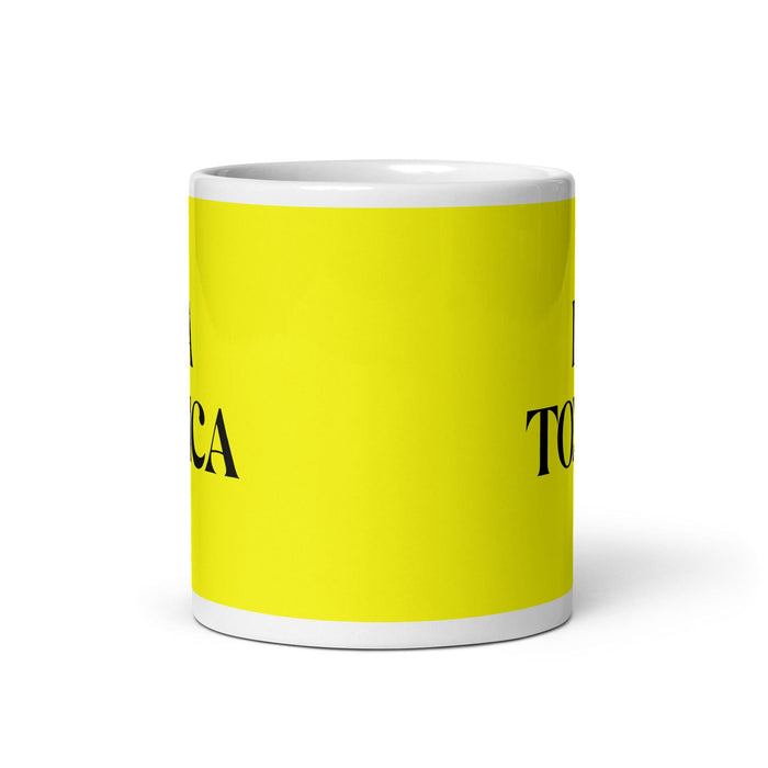 La Toxica The Toxic One Divertente Home Office Lavoro Tazza da caffè Messicano Orgoglio Spagnolo Regalo Tazza Bianca Lucida Tazza di Carta Gialla