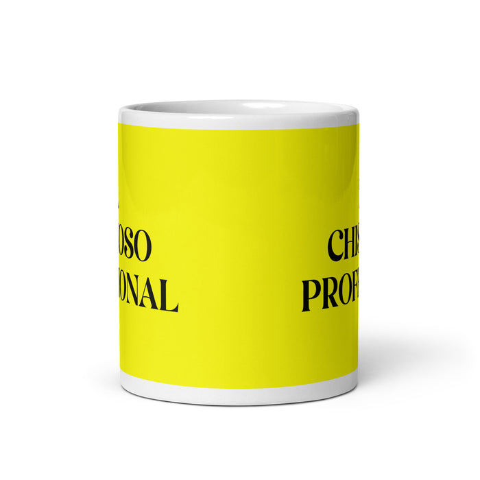 El Chismoso Profesional The Professional Gossip Funny Home Office Work Coffee Mug Mexican Spanish Pride Gift White Glossy Cup Yellow Card Mug