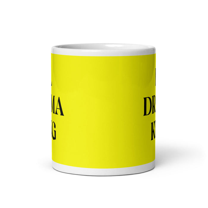 El Drama King The Drama Queen / The Drama King Funny Home Office Work Coffee Mug Mexican Spanish Pride Gift White Glossy Cup Yellow Card Mug