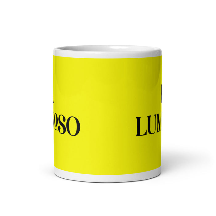 El Luminoso The Luminous Funny Home Office Work Coffee Mug Mexican Spanish Pride Gift White Glossy Cup Yellow Card Mug