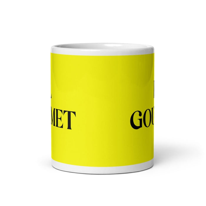 El Gourmet The Gourmet Funny Home Office Work Coffee Mug Mexican Spanish Pride Gift White Glossy Cup Yellow Card Mug