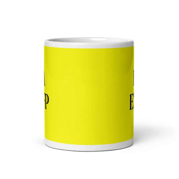 La ENFP The Campaigner MBTI Personality Funny Home Office Work Coffee Mug Mexican Spanish Pride Gift White Glossy Cup Yellow Card Mug