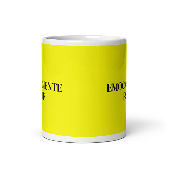 La Emocionalmente Estable The Emotionally Stable Funny Home Office Work Coffee Mug Mexican Spanish Pride Gift White Glossy Cup Yellow Card Mug