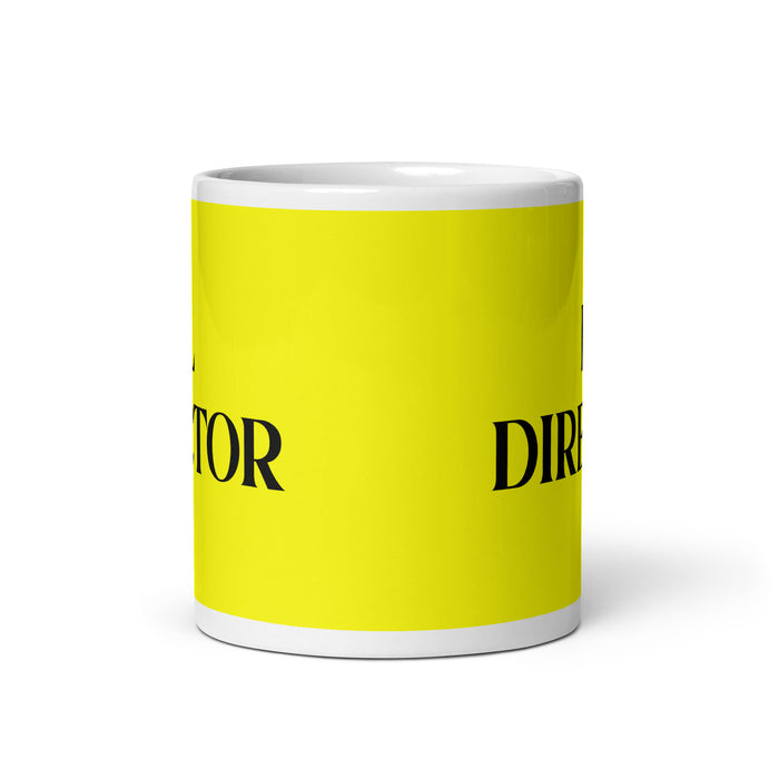 El Director The Director Funny Home Office Work Coffee Mug Mexican Spanish Pride Gift White Glossy Cup Yellow Card Mug