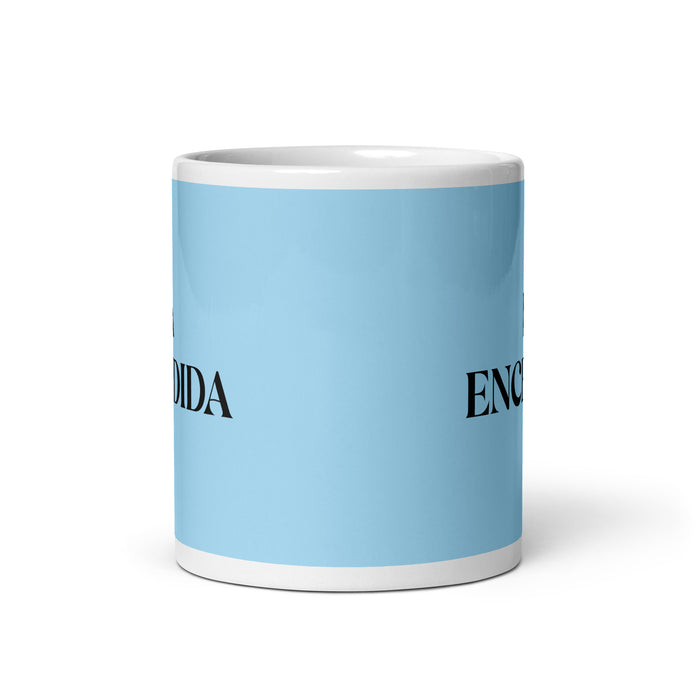 La Encendida The Fired Up One Funny Home Office Work Coffee Mug Mexican Spanish Pride Gift White Glossy Cup Sky Blue Card Mug