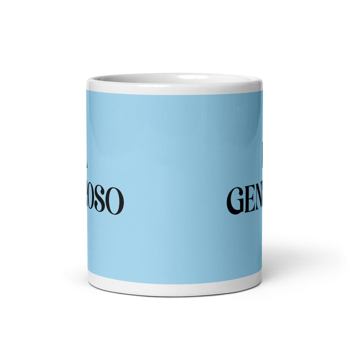 El Generoso The Generous One Funny Home Office Work Coffee Mug Mexican Spanish Pride Gift White Glossy Cup Sky Blue Card Mug